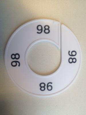 Klika - Maatring 9cm wit/zwart 98