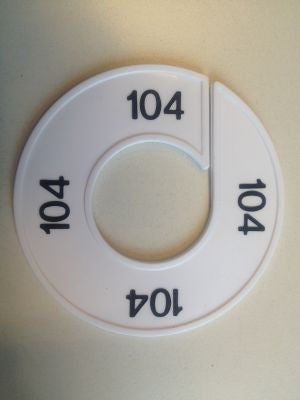 Klika - Maatring 9cm wit/zwart 104