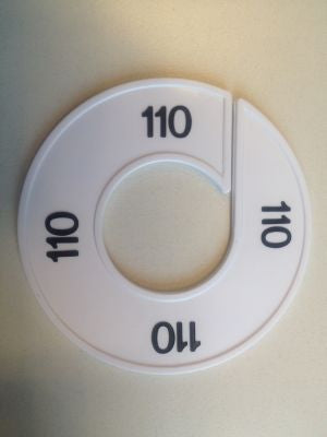 Klika - Maatring 9cm wit/zwart 110