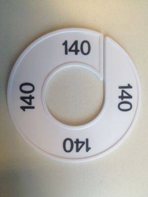 Klika - Maatring 9cm wit/zwart 140