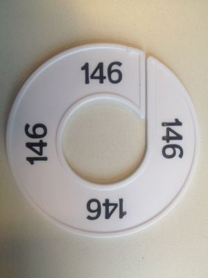 Klika - Maatring 9cm wit/zwart 146