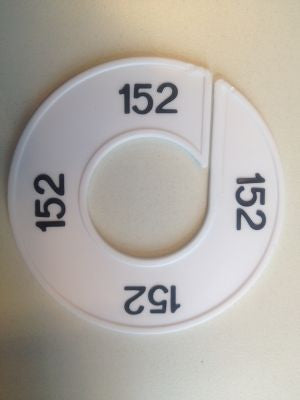 Klika - Maatring 9cm wit/zwart 152