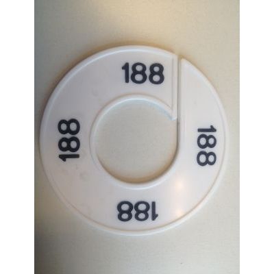 Klika - Maatring 9cm wit/zwart 188