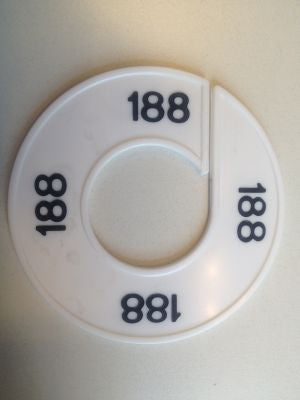 Klika - Maatring 9cm wit/zwart 188
