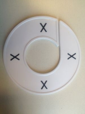 Klika - Maatring 9cm wit/zwart X