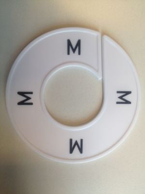 Klika - Maatring 9cm wit/zwart M