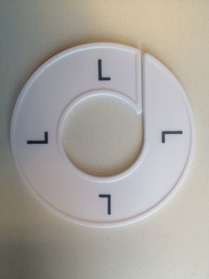 Klika - Maatring 9cm wit/zwart L