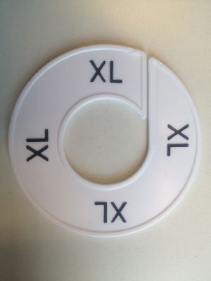 Klika - Maatring 9cm wit/zwart XL