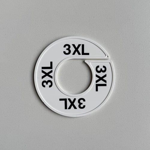 Klika - Maatring 9cm wit/zwart 3XL