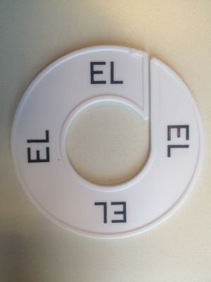 Klika - Maatring 9cm wit/zwart EL