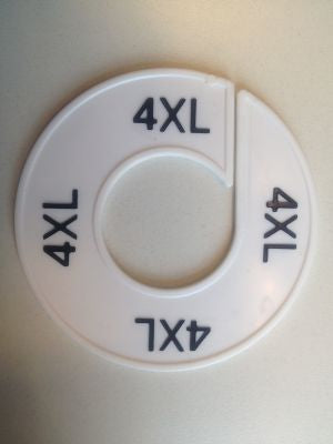 Klika - Maatring 9cm wit/zwart 4XL