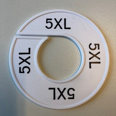Klika - Maatring 9cm wit/zwart 5XL