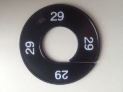 Klika - Maatring 9cm zwart/wit 29