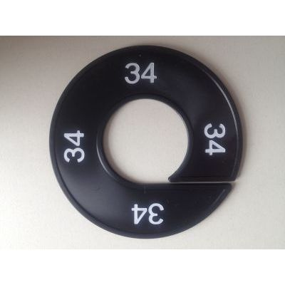 Klika - Maatring 9cm zwart/wit 34