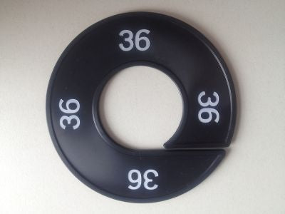 Klika - Maatring 9cm zwart/wit 36