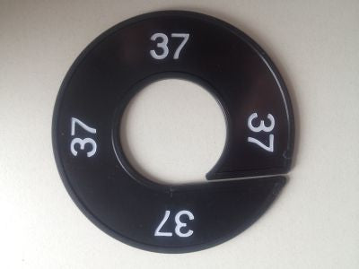 Klika - Maatring 9cm zwart/wit 37
