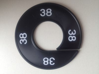 Klika - Maatring 9cm zwart/wit 38