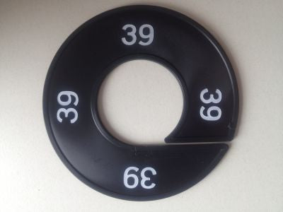 Klika - Maatring 9cm zwart/wit 39