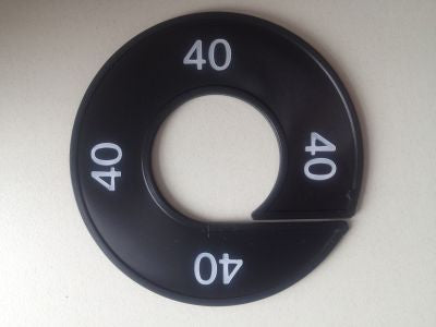 Klika - Maatring 9cm zwart/wit 40