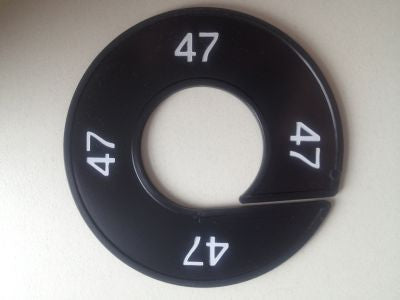 Klika - Maatring 9cm zwart/wit 47