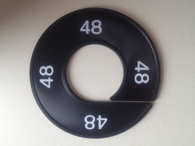 Klika - Maatring 9cm zwart/wit 48
