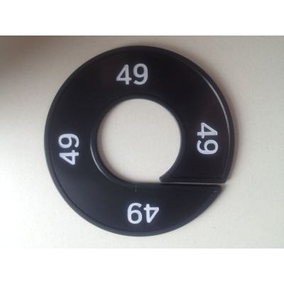 Klika - Maatring 9cm zwart/wit 49