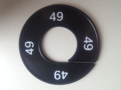 Klika - Maatring 9cm zwart/wit 49