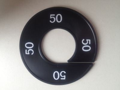Klika - Maatring 9cm zwart/wit 50