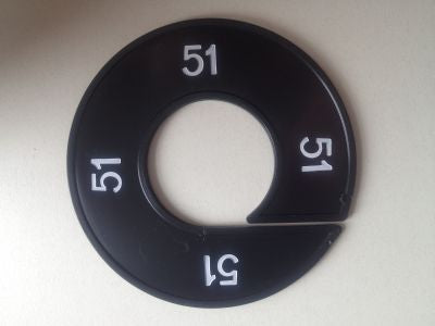 Klika - Maatring 9cm zwart/wit 51