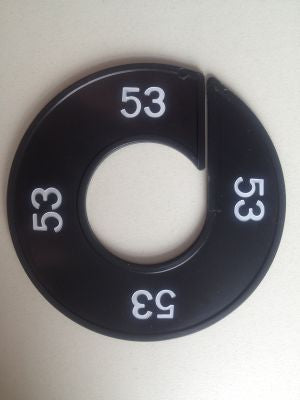 Klika - Maatring 9cm zwart/wit 53