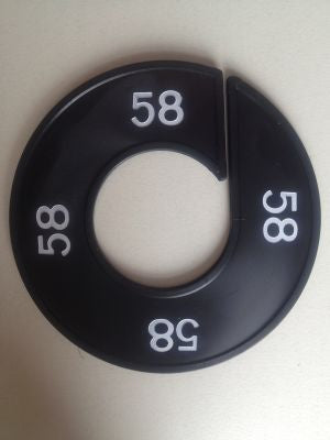 Klika - Maatring 9cm zwart/wit 58