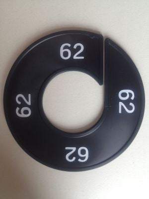 Klika - Maatring 9cm zwart/wit 62
