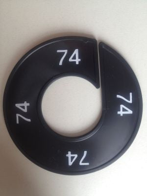 Klika - Maatring 9cm zwart/wit 74