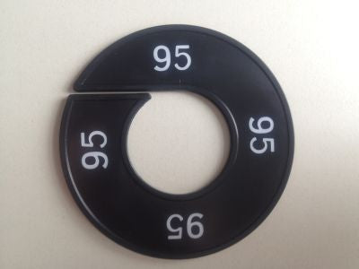 Klika - Maatring 9cm zwart/wit 95