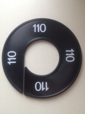 Klika - Maatring 9cm zwart/wit 110