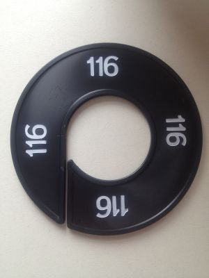 Klika - Maatring 9cm zwart/wit 116