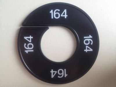 Klika - Maatring 9cm zwart/wit 164