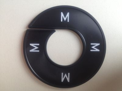 Klika - Maatring 9cm zwart/wit M