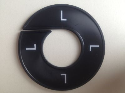 Klika - Maatring 9cm zwart/wit L