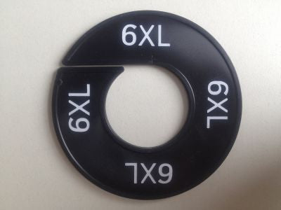 Klika - Maatring 9cm zwart/wit 6XL