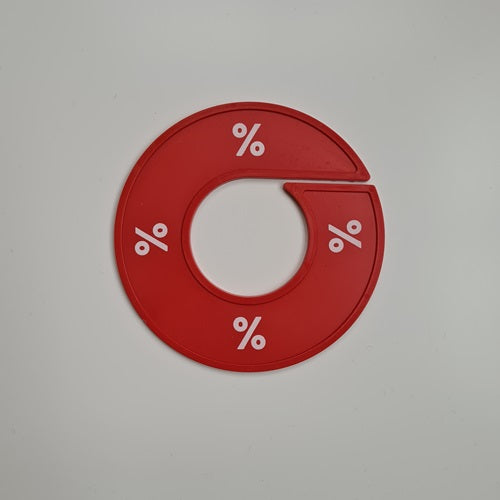 Klika - Größenring rot/weiß %