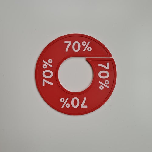 Klika - Größenring rot/weiß 70%