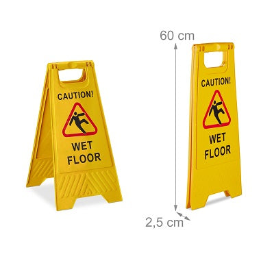 Klika - Warnschild Achtung nasser Boden 5 Stück