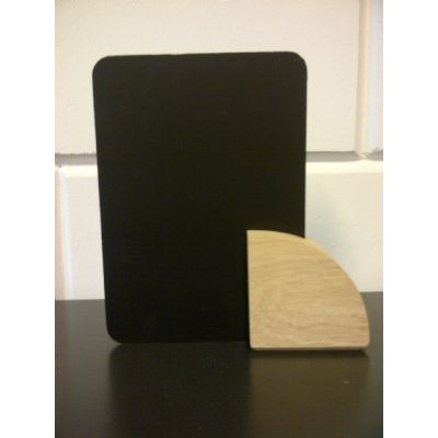 Klika - Krijtbordje A7 met eiken blokje 30x30x30