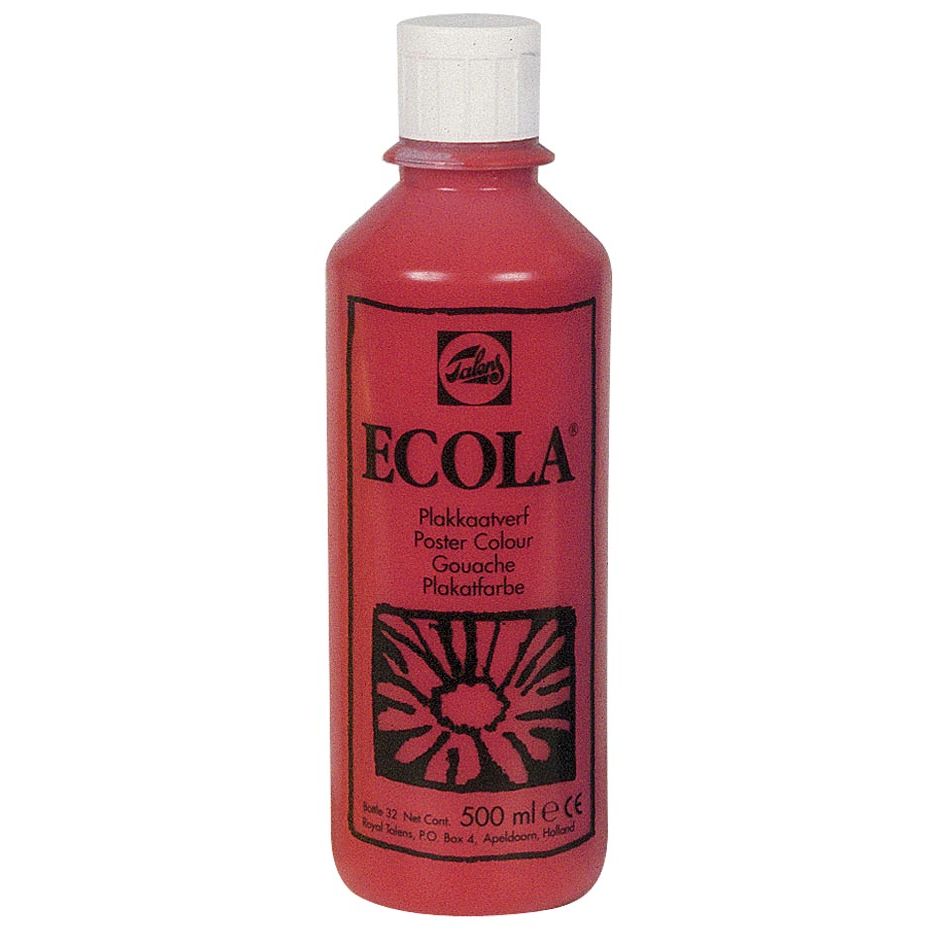 Talens - Ecola Gouache 500 ml Flasche, Karminrot