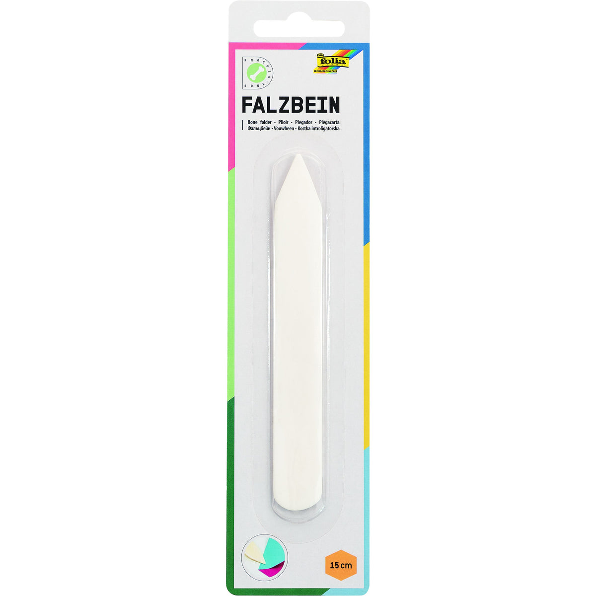Folia Paper - Faltknochen Folia 15x2cm weiß | 5 Stück