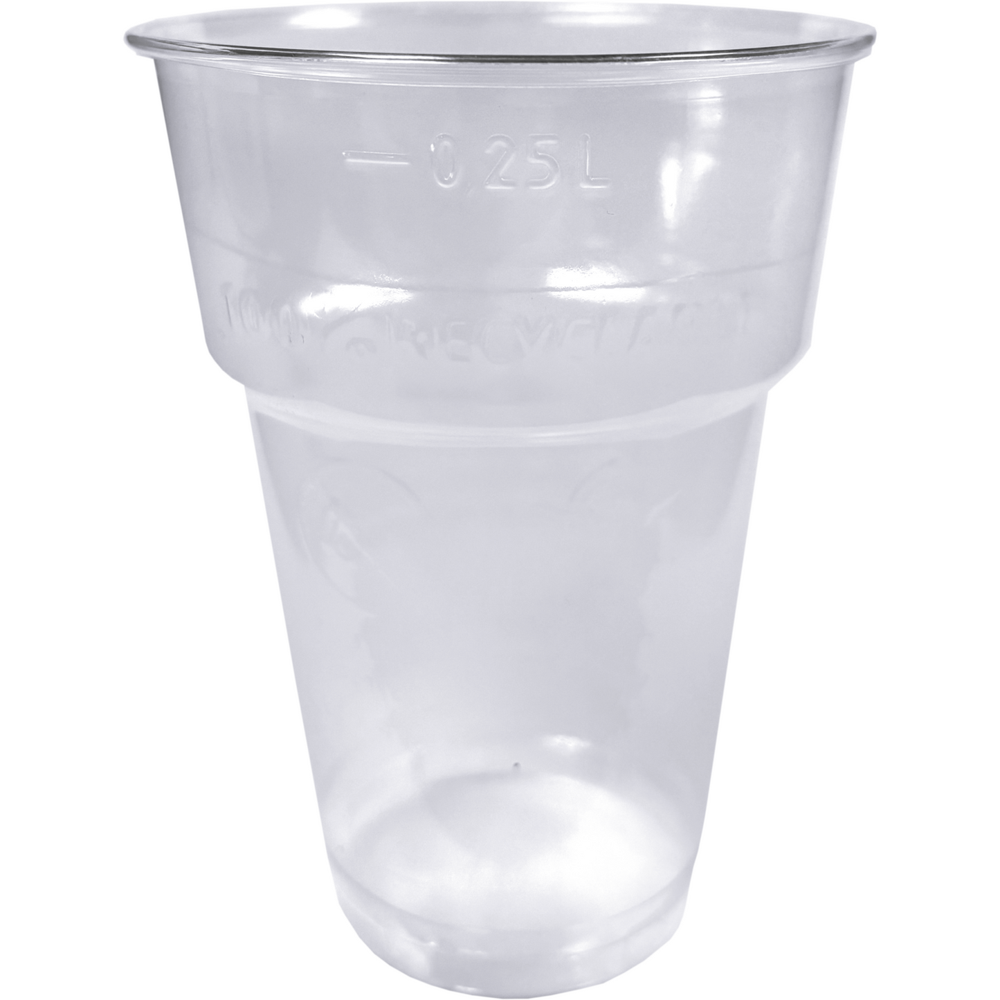 Klika - Glas | Bierglas | recyceltes PET | 250ml | 108mm | hell | 1000 Stück
