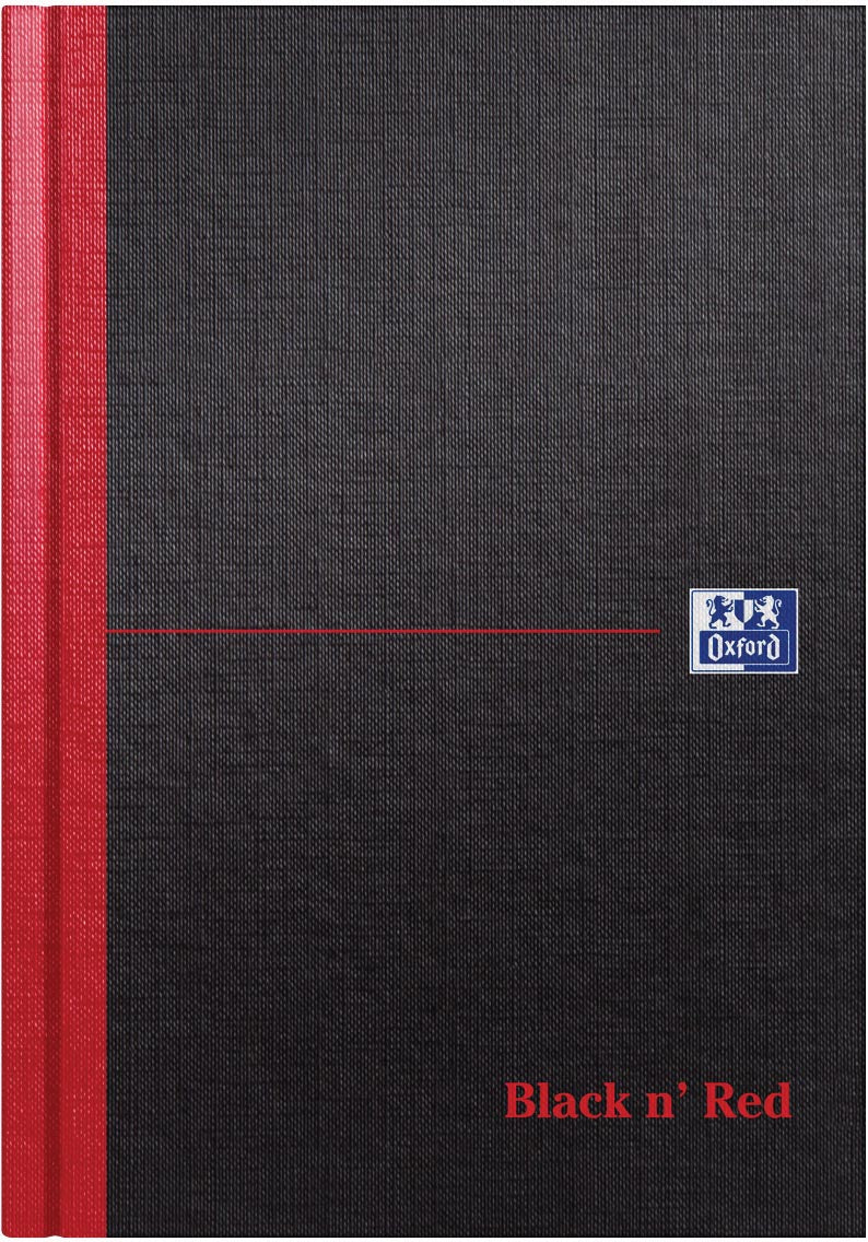 Oxford - Notizbuch Black n' Red A5 96 Blatt Linie