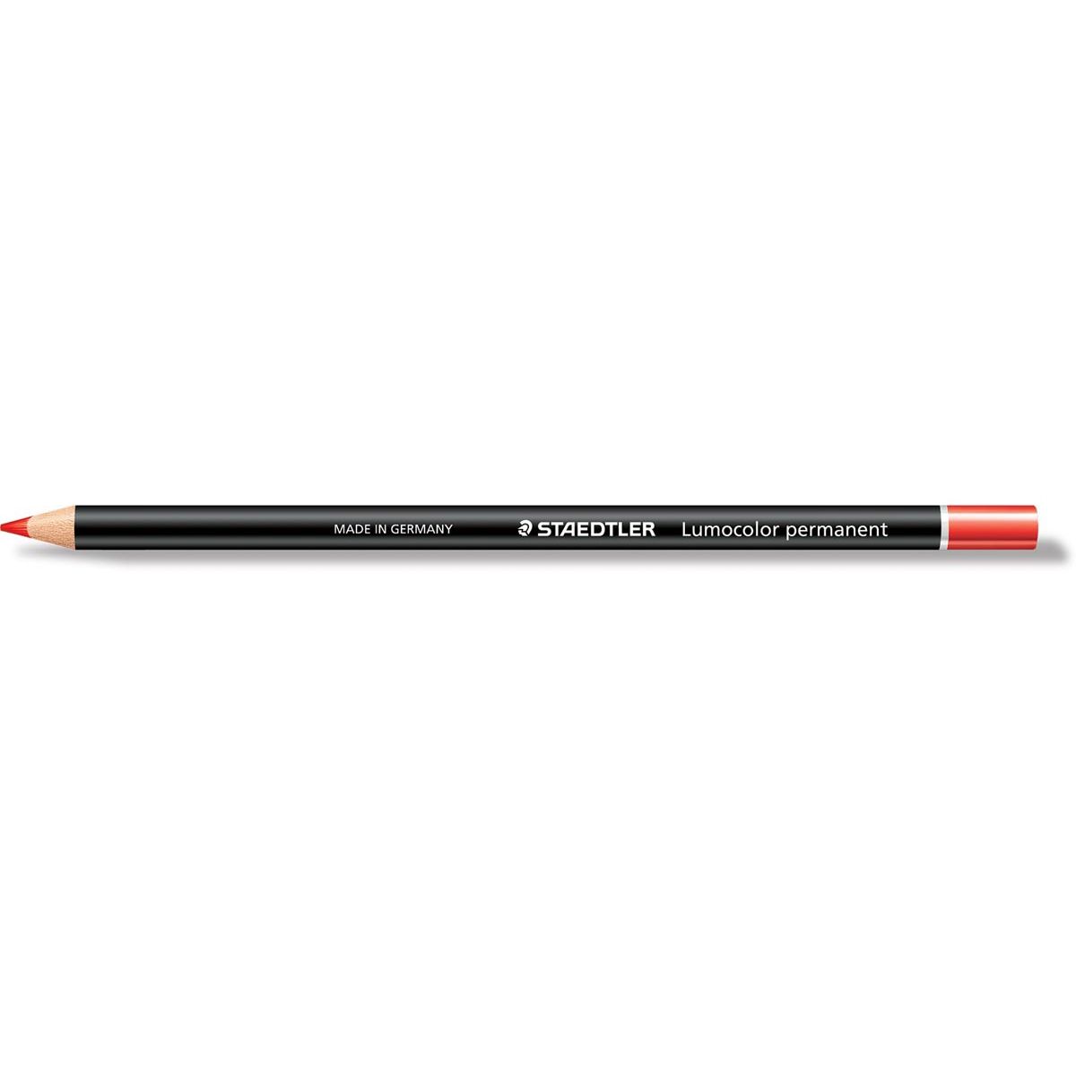 Staedtler - Bleistift Lumocolor permanent Glasochrom, rot