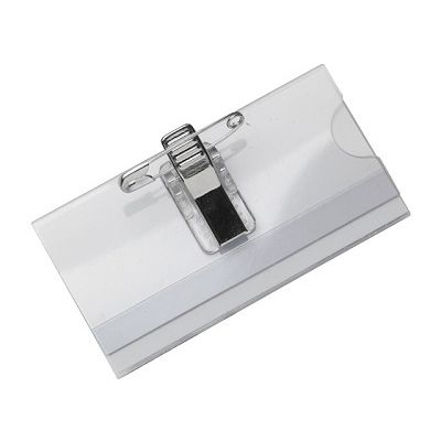 Klika - Abzeichen-Transp-Clip-Pin 74x40 mm 24 Stück 13 Stück
